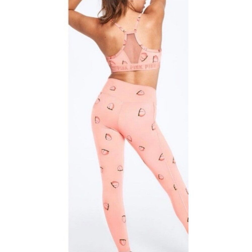 Rare Victoria's Secret Pink ultimate high waist ankle Peach Leggings Sz XS
